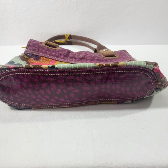 Fossil Multicolor Tree Nature Print Coated Canvas Tote Shoulder Bag - Picture 8 of 12